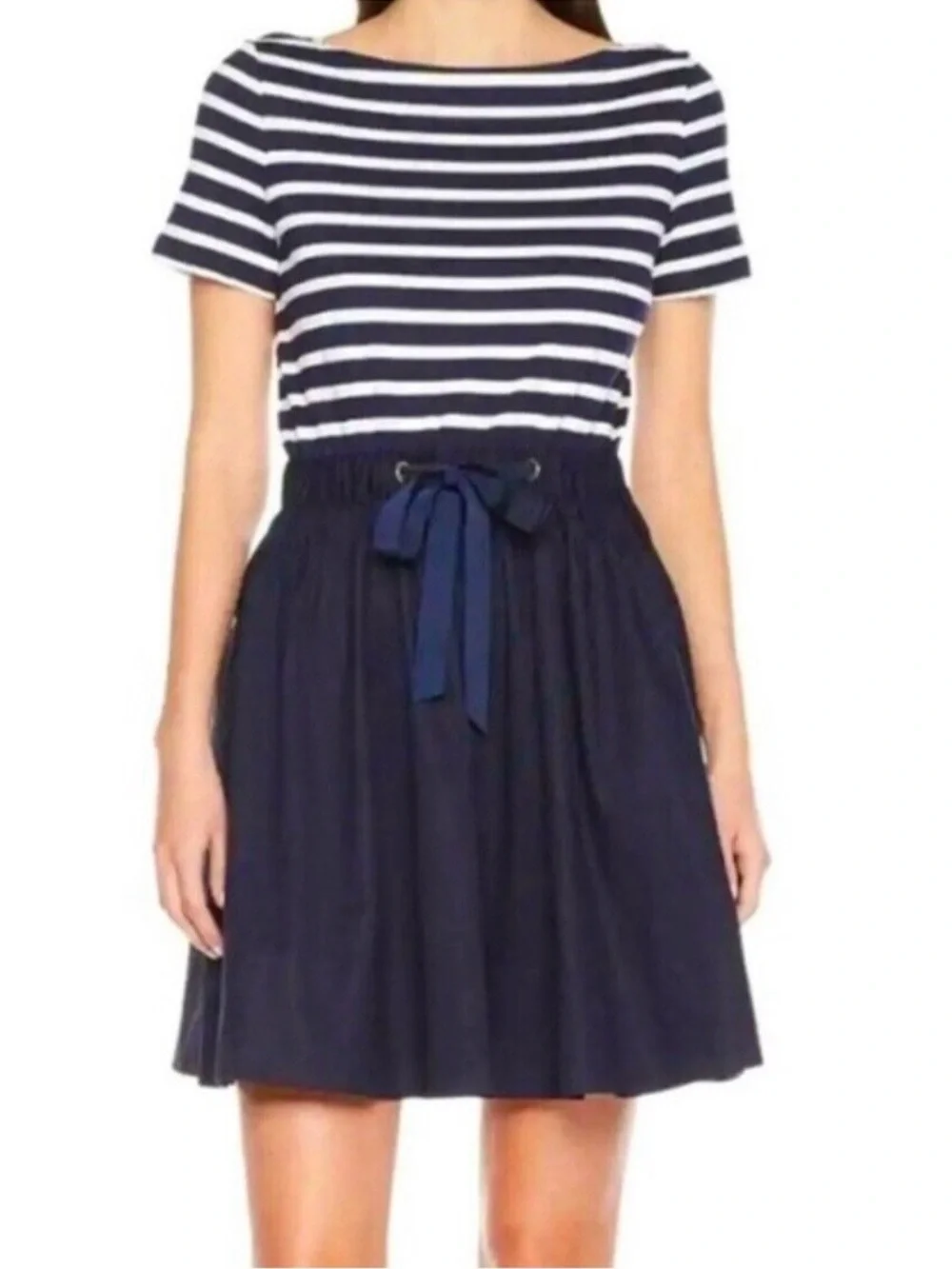 Kate Spade Navy Stripe Boatneck Dress size S